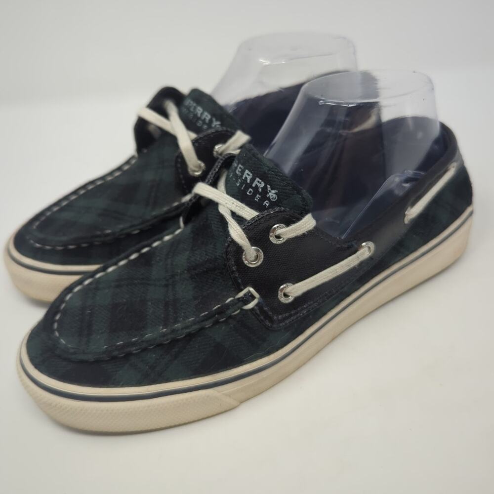 Sperry Top-Sider Green Boat Shoes Fabric Women Size 7.5